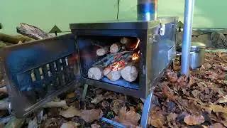 Woodland Hot Tent Camp in cold weather #outdoorcooking #helsportpasvik #winnerwell #bushcraft