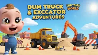 Dum Truck & Excavator Adventures 🚚🏗️ | Fun Kids Song &ndash; Tiny Tots World