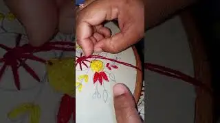 Beautiful woven rose , leaf design and embroidery pattern with au stitching 
