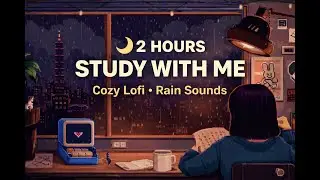 2 HOURS STUDY GIRL 🌙  Cozy Lofi Music & Rain Sounds  Study With Me  No Breaks