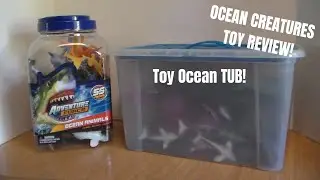 MEGA TOY OCEAN ANIMAL PLANET TUB BUCKET TOY REVIEW! Octopus Shark Whale Fish Whaleshark