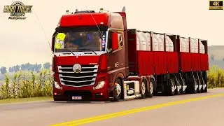 Dual-clutch MB Actros MP4 BR Bitrem Arqueado Rodojunior 3x3 Curto (70 t) Ets2 V1.57