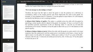 Islamic Banking and Finance Lecture 7.4  (Spring 22) Chapter 9 FIVE KHIYARS