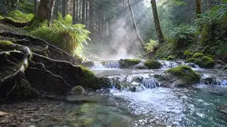 Natural River & Birds Sounds in a Calm Setting | Peaceful Audio Ambience for Sleep & Night Time Rest