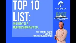 Murfreesboro Homes Top 10 reasons you might be a Murfreesboro Native...