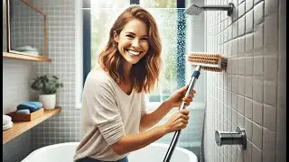 🧼 Yocada Tub Tile Scrubber Brush 2 in 1 Cleaning Brush | Best Long Handle Scrub Brush for Shower 🛁