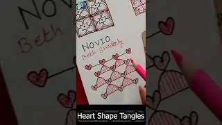 Novio Tangle | Heart Shape Zentangle 💘