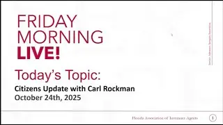 Friday Morning Live! Citizens Property Insurance Update