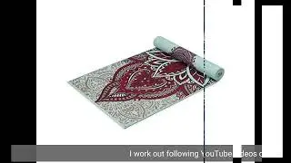 Link in Description Gaiam Yoga Mat - Premium 5mm Print Thick Non Slip Exercise & Fitness Mat fo...