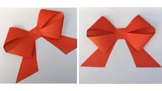 How To Make Paper Bow 🎀 | Easy Bow Making With Paper| Christmas Ornament Craft Idea