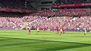 Celebrations after Sadio Mane's 2nd goal vs Wolves at Anfield 12/05/2019