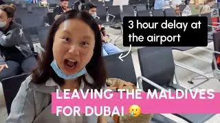 Leaving Maldives. Male airport and Emirates economy flight to Dubai tour | Maldives Vlog 12