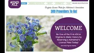 Campaign for an #ENDALZ license plate in Virginia