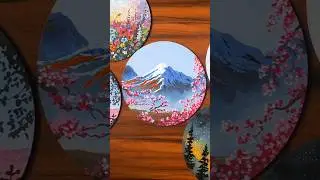 Mt. Fuji Painting Using Acrylic Paint 🎨 #art #easypainting #mountainpainting #aestheic