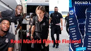 Real Madrid flies to Finland ahead of their UEFA Super cup match against Frankfurt