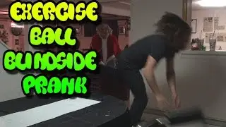 Exercise Ball Sling Shot Attack Prank!
