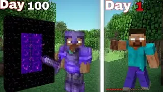 Minecraft survival series ( Day 1 to Day 100 ) ft. &lrm;@gwogaming000&nbsp; #day1today100#minecraftsurvival