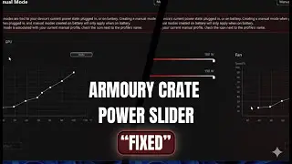 ASUS ROG Strix G15 Advantage Edition &ndash; How to FIX Armoury Crate Power Slider Once and For All !!!