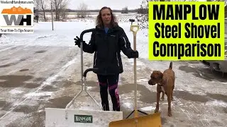 FULL REVIEW Manplow 42 Inch Wishbone Snow Shovel Revolution Blade VS Steel Shovel | Weekend Handyman