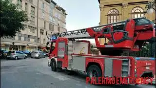[700] (VERY RARE) PARTENZA APS + ABP + AS + AF/ARIA + AV FNZ FIAT PANDA VIGILI DEL FUOCO IN SIRENA