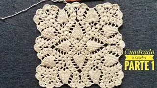 Cuadrado a Crochet(Tutorial Parte1)Cuadrado Tejido a Croché - Crochet pattern- Granny Square Crochet