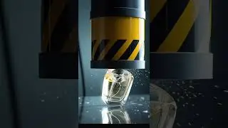 Hydraulic Press crushing DIOR Perfume Bottle Glass #asmr #hydraulicpress #glasscrushing #glass #dior