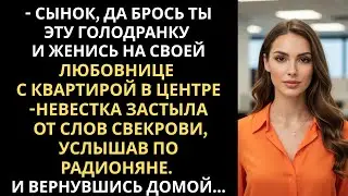 - Сынок, да брось ты жену и женись на любовнице с квартирой - Невестка замерла от слов свекрови...