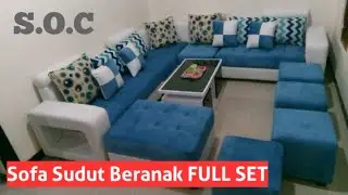 Sofa Beranak Navy FULL SET | Koleksi Terbaru Sofa Online Cirebon