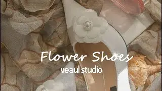 Elegant Ivory Satin Flower Wedding Shoes 2021