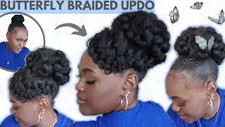 MOST BEAUTIFUL BUTTERFLY 🦋 BRAIDED BUN|UPDO! IT'S GIVING WEDDING, BIRTHDAY, NIGHTOUT VIBES! SBL