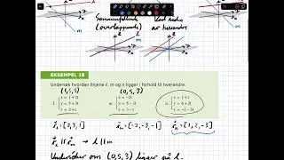 R2: 5D Linjer og kurver 2: Parameterframstilling for linjer, eksempel 18