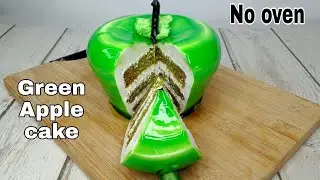 Green Apple  cake Without Fondant /// ग्रीन एप्पल केक बनाए ओ भी कढांई में.....