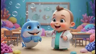 El tiburón bebé tiene una rima con fiebre 🎵 | Canciones infantiles | Baby Song Español para Niños