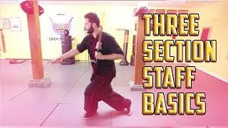 Learn Kung Fu - 3 Section Staff - Walking Propeller Spin