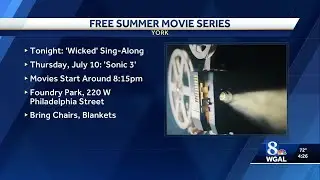 Free summer movie series back in York