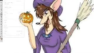 How I colored Halloween Ratgirl (16xSpeed)