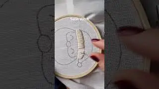 Satin stitch Santa embroidery🎅 #embroidery #handembroidery #handmade #stitch #art #christmas #craft
