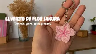 Llavero de flor Sakura 🌸 tutorial para principiantes