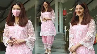 Mehrene Kaur Pirzada Looks Gorgeous In This Outfit Snapped By Media At Outside Oceana Clutches
