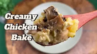 Запеканка из курицы и картофеля в сливочном соусе | Простое и сытное блюдо