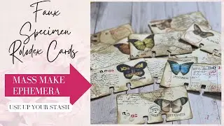 Faux Specimen Rolodex Cards - Mass Make Ephemera - Use Up Your Stash - Junk Journal Ephemera