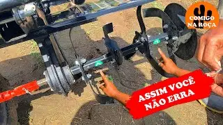 FORMA CORRETA DE INSTALAR AS ENXADAS DO MOTOCULTIVADOR, TRATORITO.