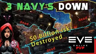 EVE Online Wormhole PVP || Spectre Fleet x LUPUS || 50 Billion Isk Destroyed || 3 Navy Capitals Down