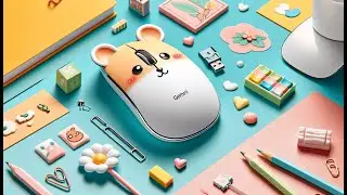 🐹 Generi Wireless Mouse Cute Cartoon Hamster Shape Ergonomic Design 2.4g USB Portable Cordless Mouse