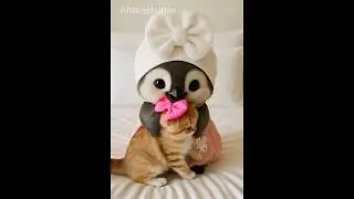 She Loves Animals 🐾❤️ #penguin #cute #cuteanimals #trending #ai #adorable #fluffy #short #pets #fun