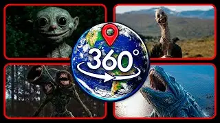 VR 360&deg; - Top 4: Scary Giant Creatures Found on Google Earth!