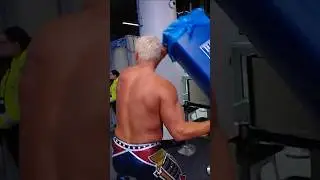 Cody Rhodes uses a trash can to take out security 🗑️