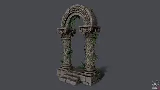 Fantasy Stone Arch High Poly 3D model