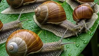 Nature of the amazing snail, the snail's journey of patience is full of struggle.#snail #video