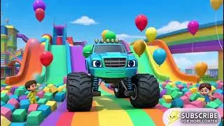 Big Wheels Monster Truck Party | Fun Monster Truck Music & Animation 10